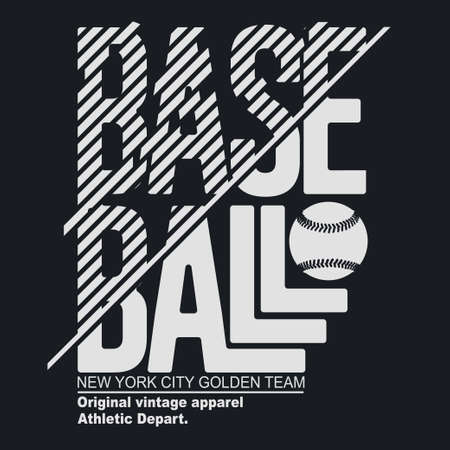 New York Sport T-shirt Typography, baseball print. vectorのイラスト素材