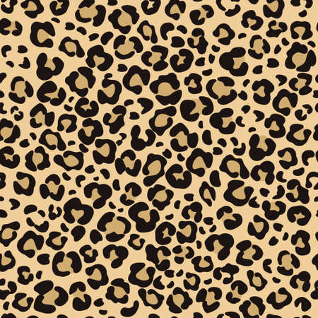 Leopard skin seamless pattern. Cheetah Jaguar animal texture background. Vector
