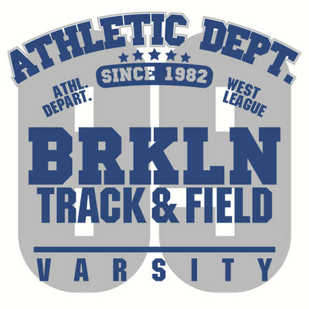 Sport t-shirt graphics. New York Brooklyn athletic apparel design. Vectorのイラスト素材