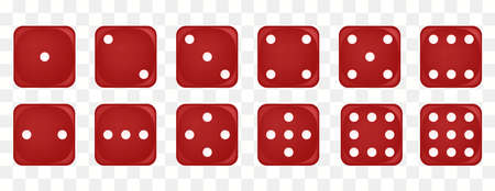 Dices gamble gaming monochrome. Poker cubes Vector setのイラスト素材