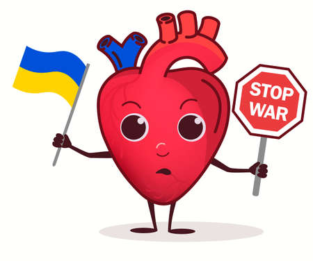Stand with Ukraine. Stop War campaign. Russia conflict. Vectorのイラスト素材