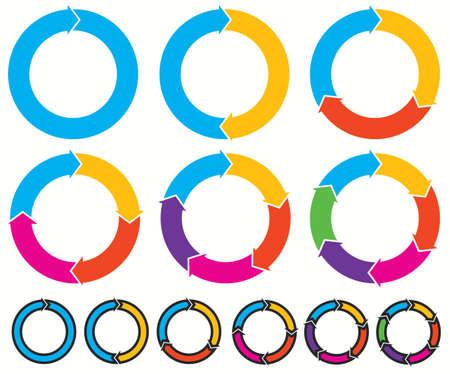 Circle Arrows for infographic, diagram template. Vectorのイラスト素材