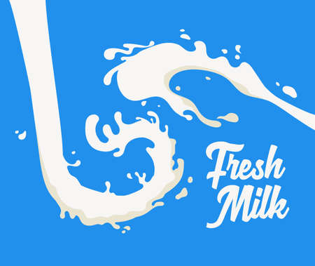 Milk Splashes Background. White Yogurt blot. Vectorのイラスト素材