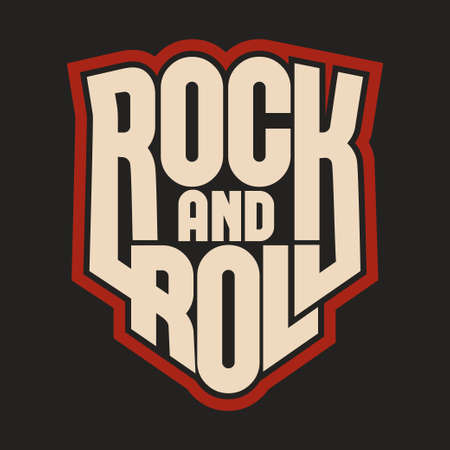 Rock lettering, poster or t-shirt design, vectorのイラスト素材