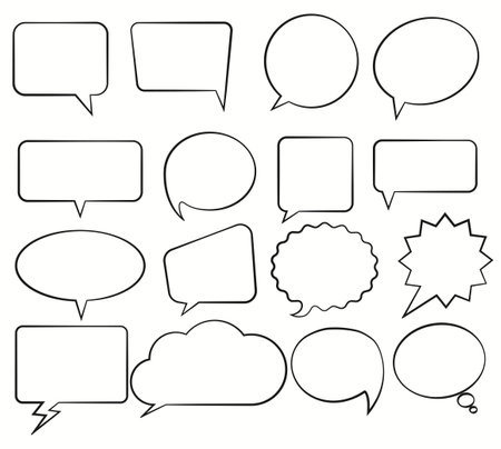 Set of speech bubbles. Comic Retro empty bubble. Vectorのイラスト素材