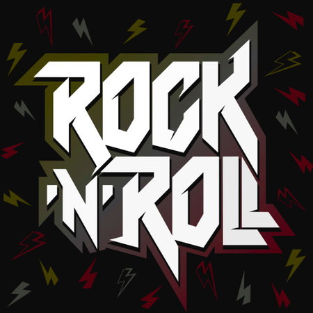 Rock lettering, poster or t-shirt design, vectorのイラスト素材