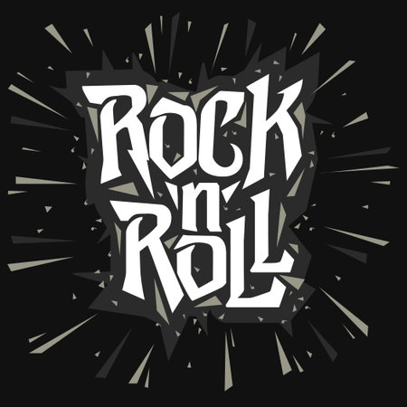 Rock lettering, poster or t-shirt design, vectorのイラスト素材