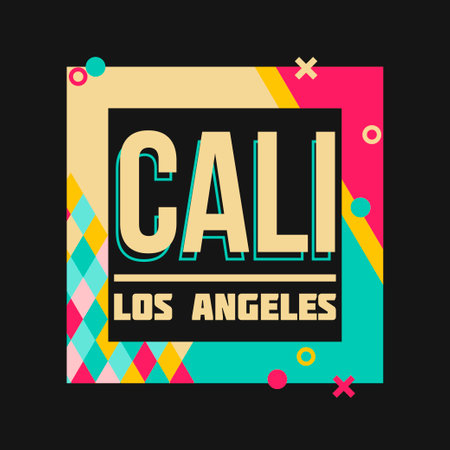 Los Angeles print, t-shirt graphics. California t-shirt vectorのイラスト素材