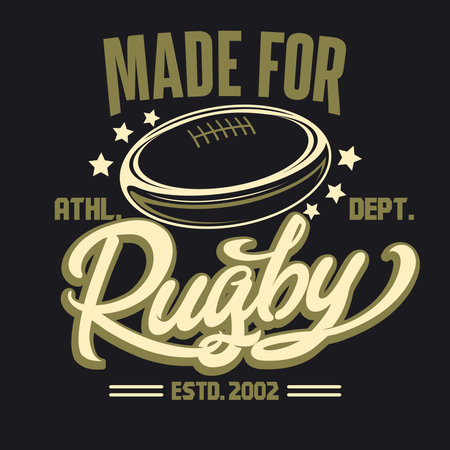 Rugby T-shirt Printing Design, sports original wear. Vectorのイラスト素材