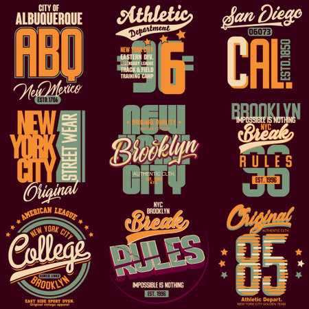 T-shirt vector emblem. Athletics typography stamp vectorのイラスト素材