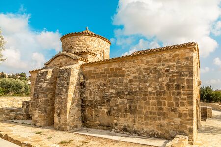Panagia tou Kampou or Our Lady of the Fields 7th centrury Byzantine church, Choirokoitia, Cyprusの写真素材