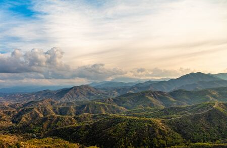 Troodos mountains panorama near Lefke town, North Cyprusの写真素材
