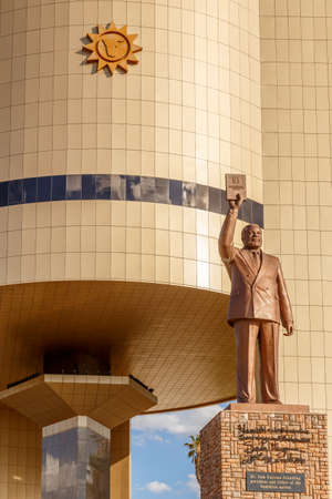 First Namibian President monument and National museum in the center of Windhoek, Namibiaのeditorial素材