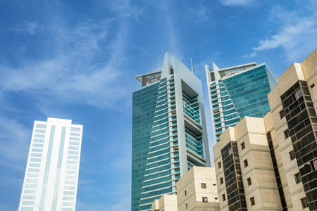 Modern buildings in the city center of Riyadh, Saudi Arabiaの写真素材