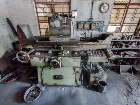 Kolhapur, Maharashtra,India- November 26th 2021; Stock photo of industrial factory interior with...