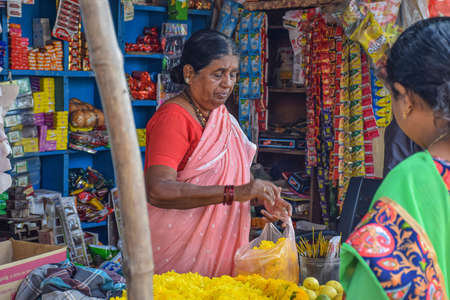 Chitapur, India- December 22nd 2019; Stock photo of 60 to 70 age group Indian old women or grandma...