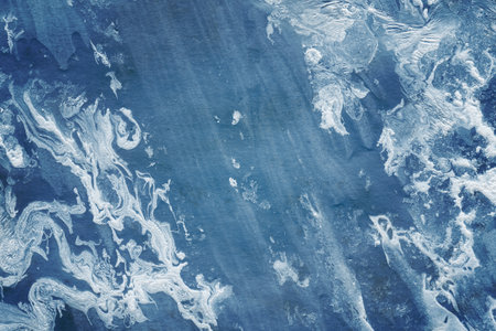 Abstract background of blue and white with blurry spotsの写真素材