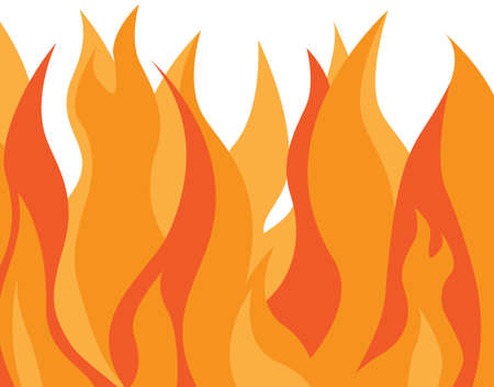 Orange and yellow vector flamesのイラスト素材