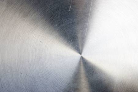 Polished steel cooking pan bottomの写真素材