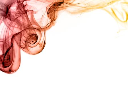 Smoke swirling over horizontal area with copy space in lower rightの写真素材