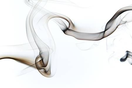 Brown Smoke on Whiteの写真素材