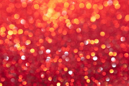 Gold and Red Glittering Lightsの写真素材