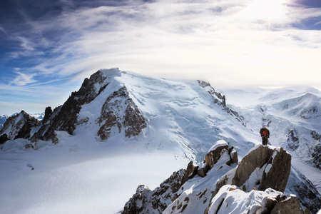 Climbers at Mont Blancの写真素材
