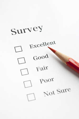 Red Pencil on Questionnaireの写真素材