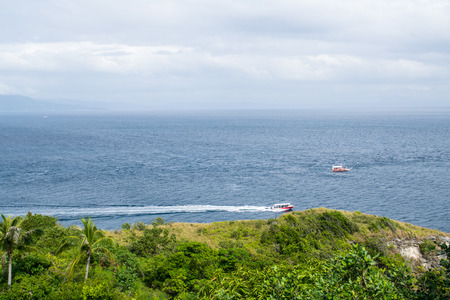 Fast boats in the middle of the blue sea
