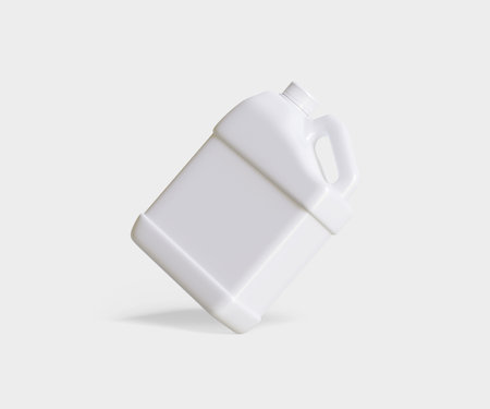 Realistic Jerry can white color this conatiner you can use it to present your work by turning it into a mockupの写真素材