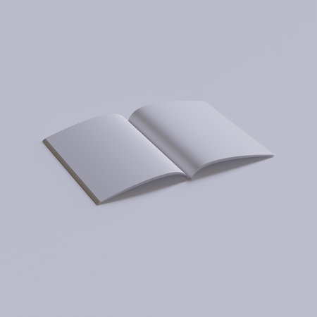 Blank catalog, magazine, book mock up. 3d renderingの写真素材
