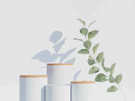 Podium product display scene presentation realistic render illustrationの写真素材