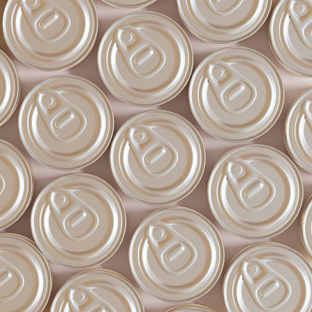 Seamless texture of beer cans. Vector illustration for your design
