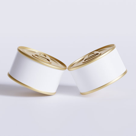 Cans isolated on a white background. 3d render illustration.の写真素材