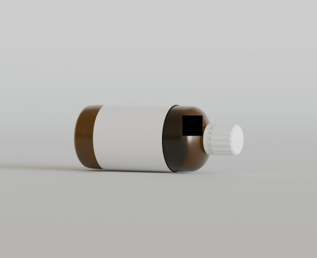 Mockup of a medical bottle with blank label. 3d renderingの写真素材