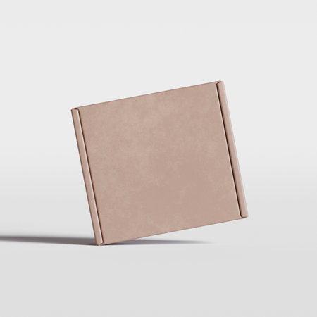 Blank brown book isolated on white background. 3D rendering.