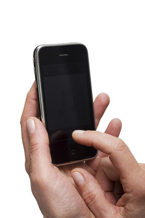 hand holding phone