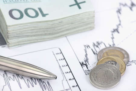 Polish currency - polish moneyの写真素材