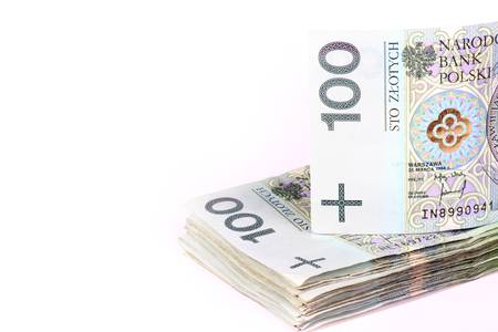 Polish money PLNの写真素材