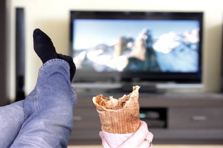 unhealthy eatingの写真素材