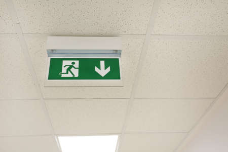Emergency exit signの写真素材