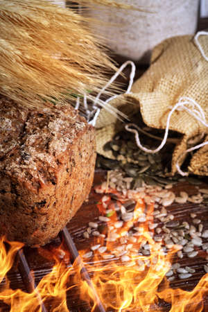 baking homemade bread