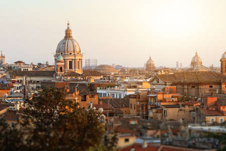 View of Rome on a sunny afternoonの写真素材