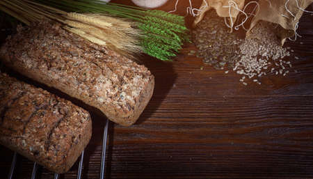 Healthy whole grain breadの写真素材