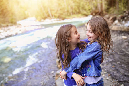 Strong emotions and bondage of friendsの写真素材