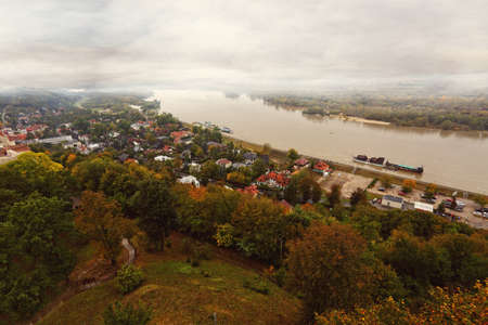 Cloudy day in the Kazimierz dolny cityの写真素材