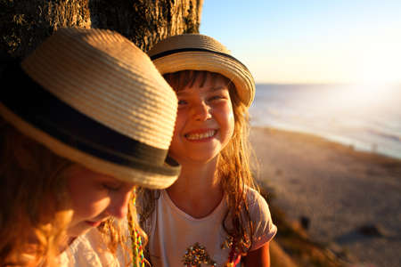 friends have fun on the beach on a sunny day