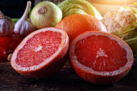 healthy eating fruits and vegetablesの写真素材