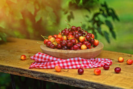 Delicious and healthy and dietary cherriesの写真素材