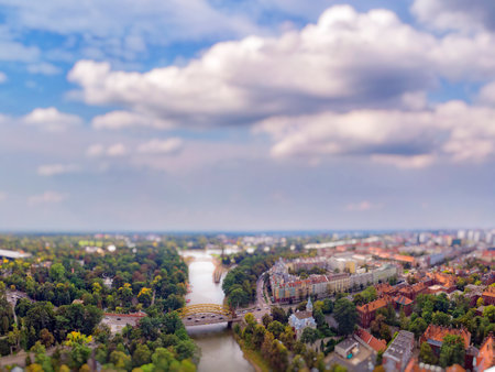 view of the bridge in Wroclaw City